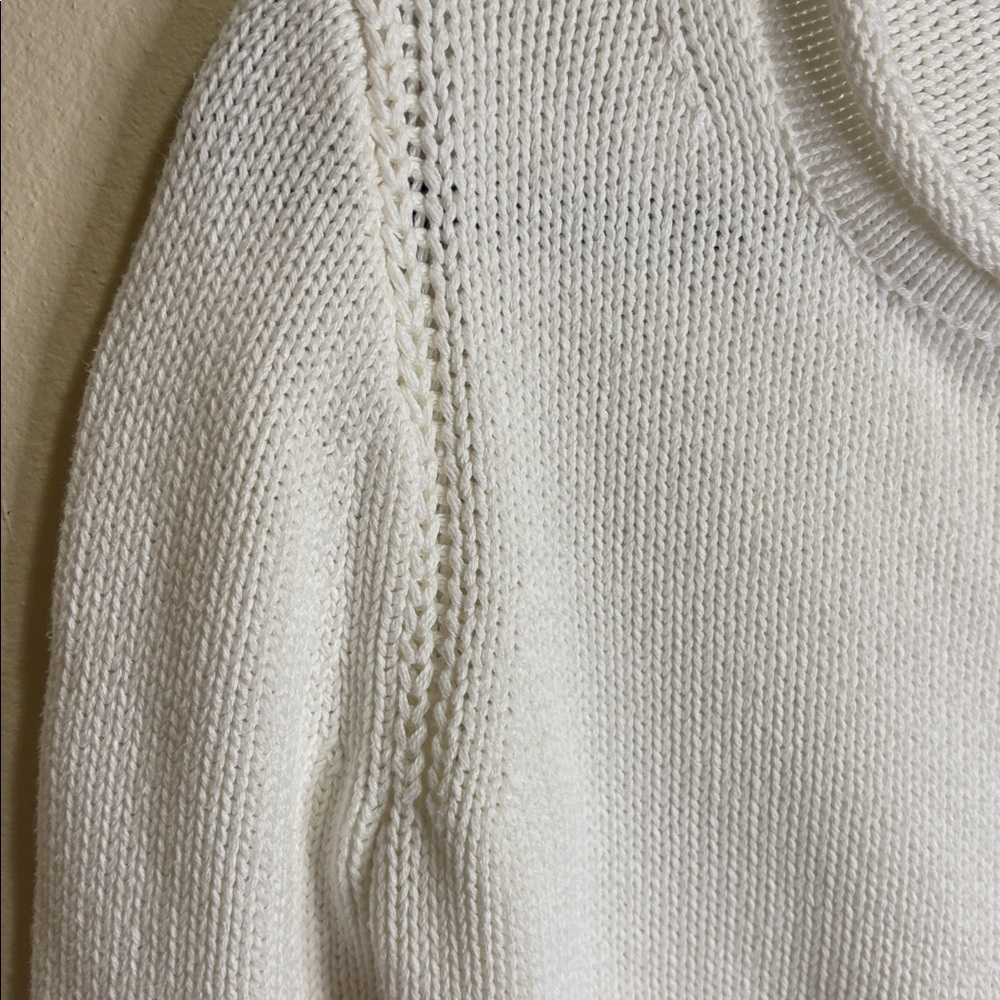J.Crew White Knit Sweater Size Small - Picture 4 of 5